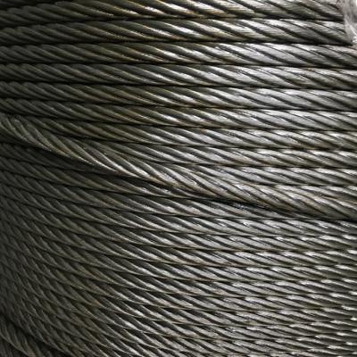 China Other 40mm 6x31 WS+FC/IWR electro and hot dip galvanized steel wire ss304 rope 0.5mm price per meter for sale