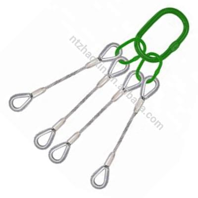 China LIFTING Four Leg Brake Mechanically Spliced ​​Wire Rope Sling for sale