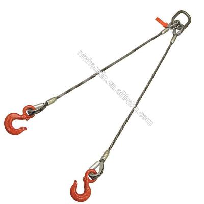 China 2 LIFTING Leg Brake 6x19 Wire Rope Sling for sale