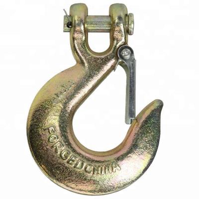 China Automotive Industry High Quality Forged Steel Chain Mount G70 Clevis Hook With Latch for sale