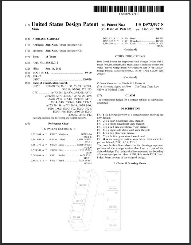 Appearance Patent - Henan Steelart Science and Technology co.,Ltd.