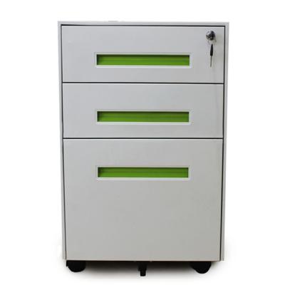 China Metal 3 Drawer Mobile Pedestal Cabinet File Storage Office Cabinet for sale