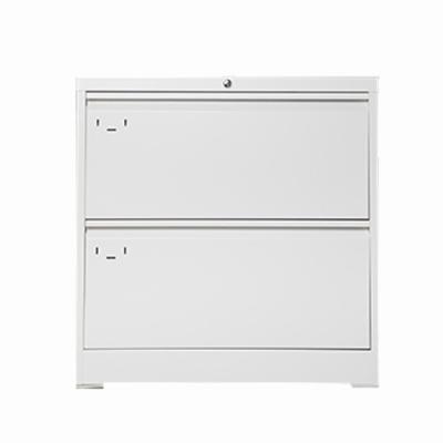 China Metal Knock Down Structure Steel 2 Pedestal Drawer File Cabinet for sale