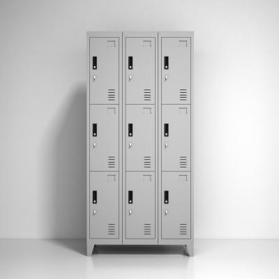 China Home Use Metal Locker Cabinet Quick Folded 9 Doors For Clothes for sale