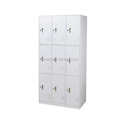 China Commercial Metal Storage Wardrobe 9 Door Cloth Storage for sale