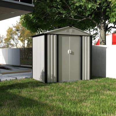 China Outdoor Garden  Metal Tool Shed Prefab Waterproof And Rustproof for sale