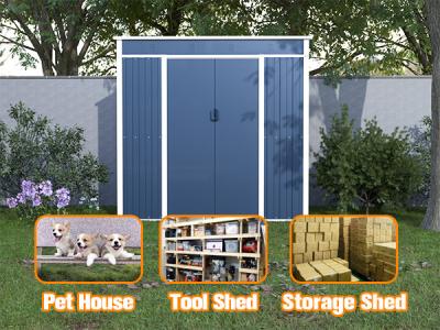 China 6Ft x 8Ft Metal Outdoor Garden Shed for sale