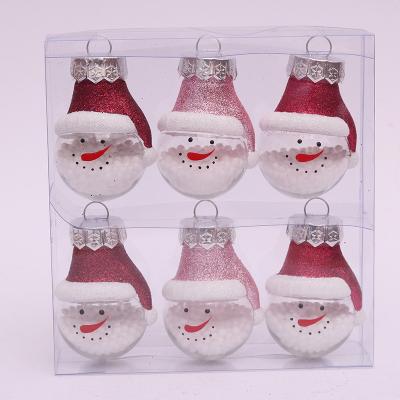 China Wholesale Crimson/Fuchsia/Pink 6cm Christamas Decoration Hanging Ball Xmas Ornament Matte Christmas Tree Decoration PVC Box Ball For Home Decor for sale