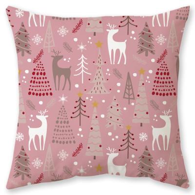 China 18 x 18 Inch Plush Christmas Direct Cotton Digital Pink Double Sided Pillow Soft Home Sofa Decorative Filling Outdoor Decoration for sale