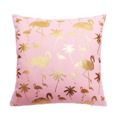 China Memory Newest Hot Stamping Pink Sofa Pillow Valentine's Day 45 x 45cm Cotton Canvas Indoor and Outdoor Love Decoration for sale