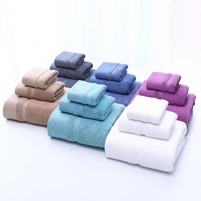 China Manufacturers Logo Towel Set Hot Selling Custom 100% Cotton Bath Linen Towels Toallas Child Safe Towel Set for sale