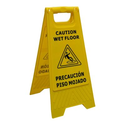 China Goods. Bright Color 550g Plastic A Shape Wet Floor Caution Warning Sign for sale