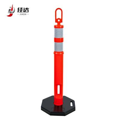 China Outdoor Bollard 115cm Buckle 1150mm/5.7kg Top Plastic Draftsman Post Removable Warning Post For Traffic Safety for sale