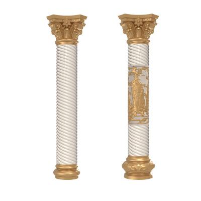 China Solid Decorative Plastic Spiral Shape Round Pillar Concrete Column Mold for sale