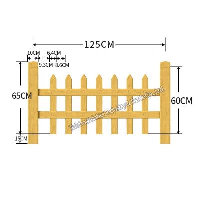 China Architectural Decoration Garden Fence Mold With Concrete Wood Grain Fence Mold for sale