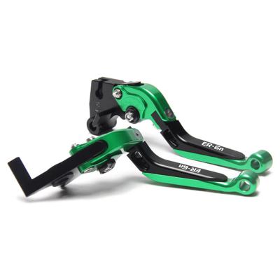 China Aluminum Alloy For Kawasaki ER6N Motorcycle Parts CNC Aluminum Alloy Brake Adjustable Folding Retractable Clutch Lever 2006-2008 for sale