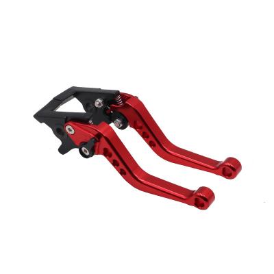 China 2022 New Promotion Aluminum Alloy Double Disc Handle Motorcycle Gear Shift Lever Adjustable Brake Lever for sale