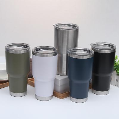 China PORTABLE Double Wall Vacuum Travel Mug Tumbler Cups Stainless Steel Insulated Coffee Mug With Slide Flip Lids In Bulk for sale