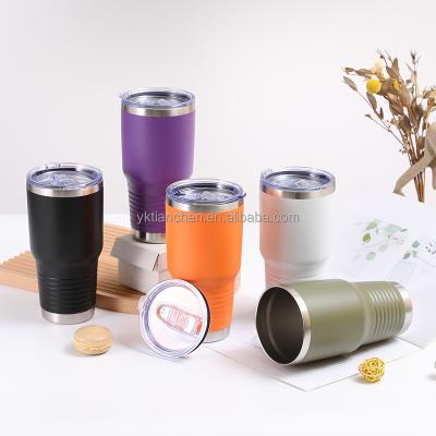 China Sustainable Sublimation Spray Paint Vacuum Bars Stainless Steel Mugs Insulated Travel Coffee Tumbler With Handle for sale