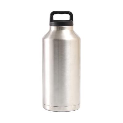 China PORTABLE Large Size Wall Stainless Steel Double Mouth Vacuum Insulated Water Bottle 64oz for sale