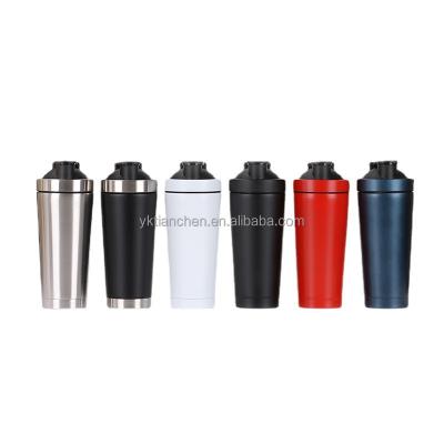 China PORTABLE Stainless Steel Wall Shaker Bottle BPA Free Double Vacuum Insulated Sports Shaker Bottle Protein Tumbler ShakerSelf Shaking for sale