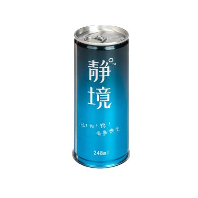 China Canned Food 250ml Tin Can For Soft Drink Empty Beverage Can for sale