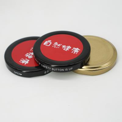 China Non Refillable Round Gold Metal Hook Cap Size 48mm 53mm 60mm 66mm For Glass Jar for sale