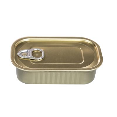 China Canned Food Manufacturers Wholesale Single Screw Cap Metal Tin Can Food Packing Fish Food for sale