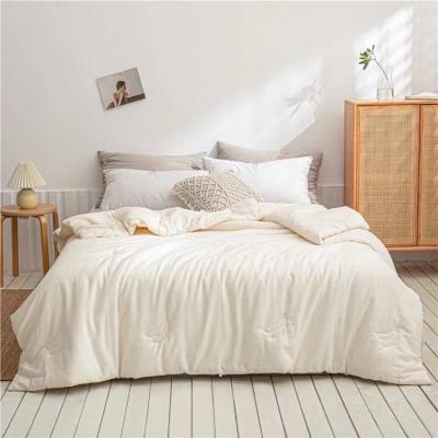 China Soybean fiber comforter spring winter cotton and autumn comforter white home healthy eco-friendly warm babies available for sale