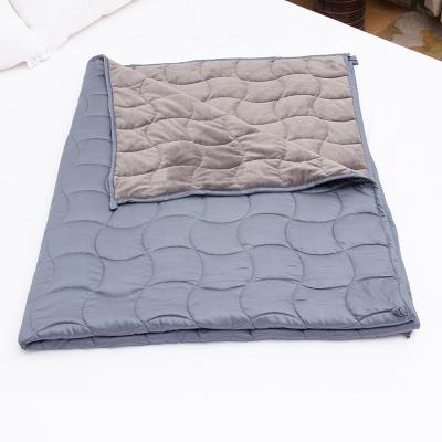 China Charming Folded Bedding Cotton Premium Glass Beads Adult Weighted Blanket For Single for sale