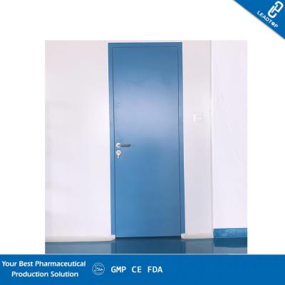 China Blue Color Powder Coated Pharmaceutical Clean Room Door Surgical Room Doors for sale