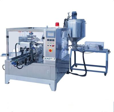 China Liquid Rotary Pouch Packing Machine For Packing Sauce for sale