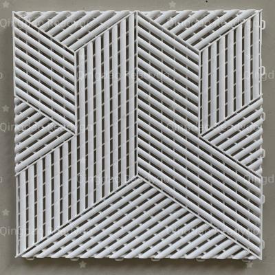 China Samples free new Patented 3d cubic garage floor tiles interlocking floor mat for warehouse for sale