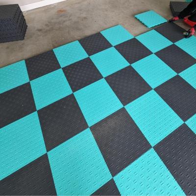 China Polypropylene Garagetrac Floor Tiles 18mm Interlocking PP Racedeck Diamond Tile for sale