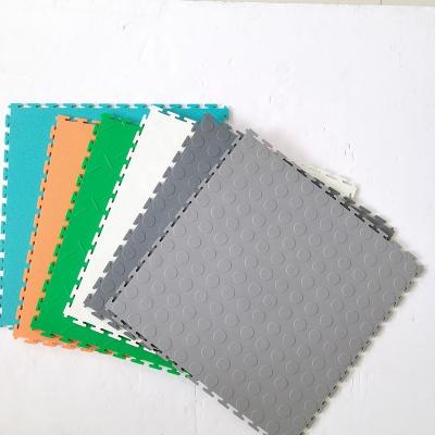 China Anti Slip PVC Garage Floor Mat 498*498mm PVC Tile Garage Flooring for sale