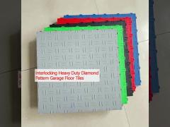 Interlocking Heavy Duty Diamond Pattern Garage Floor Tiles