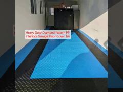 Heavy Duty Diamond Pattern PP Interlock Garage Floor Cover Tile