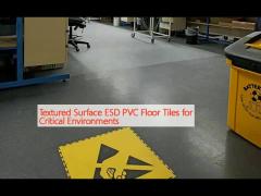 Textured Surface ESD PVC Floor Tiles for Critical Environments