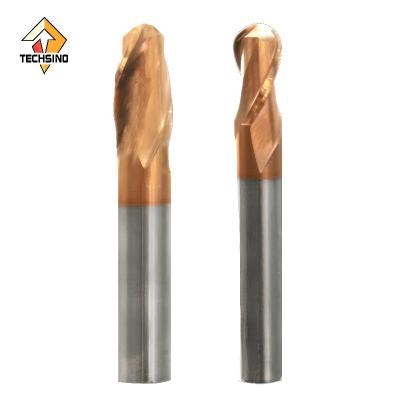 China CNC Lathe For Milling 2 Flute Good Quality Tungsten Carbide Ball Nose End Mill Cutter/Carbide End Mills for sale