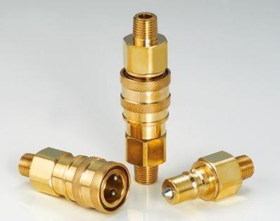 China Thread Brass Quick Release Air Hose Connector , Male Hydraulic Coupler ISO7241-B Te koop