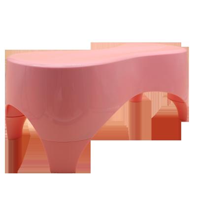 China Modern Pink Toilet Step Stool ABS Non-slip Plastic Toilet Posture Simple Design Ottoman Kids Stool for sale