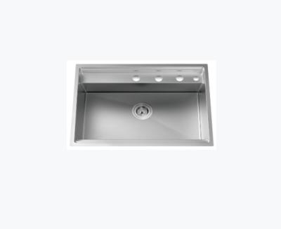 China Without Faucet Factory Price Mauritius Kitchen Sink Handmade Undermount Custom Size Kitchen Sink HL3051R for sale