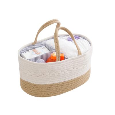 China Portable Maternity Bag Cotton Rope Storage Basket for sale