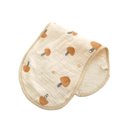 China Breathable Cute 100% Cotton Muslin Fabric Burb Drool Bib for sale