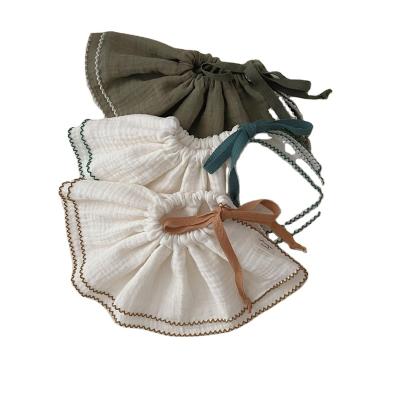 China 100% Washable Muslin Bib Cotton Petal Spin Baby 4 Layers Muslin Bandana Set for sale