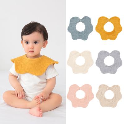 China 100% Antibacterial Baby Bandana Drool Bibs Washable Cotton Muslin Towels Bibs for sale