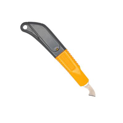 China Slide Open Plastic Safety High Quality Pocket Hook Blade Cutter Utility Knife for pattern making for sale