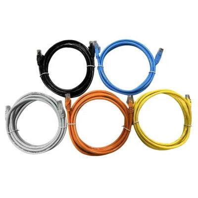 China Telecom communication factory manufacturer Cat 5e Ethernet patch attach yellow Cat5e UTP network cable soft stranded CAT5e cabie 1M for sale