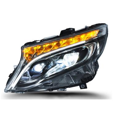 China Auto Car LED Head Light Lamps Manufacturer Accessories Car Lights For Mercedes Vito Full LED Headlight Upgrade for sale