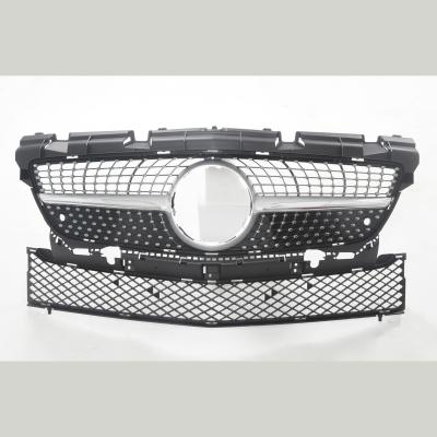 China Upgrade Original 2011-2015 Grill Diamond Grill For Mercedes Benz SLk R172 SILVER Bar Front Bumper Grill for sale